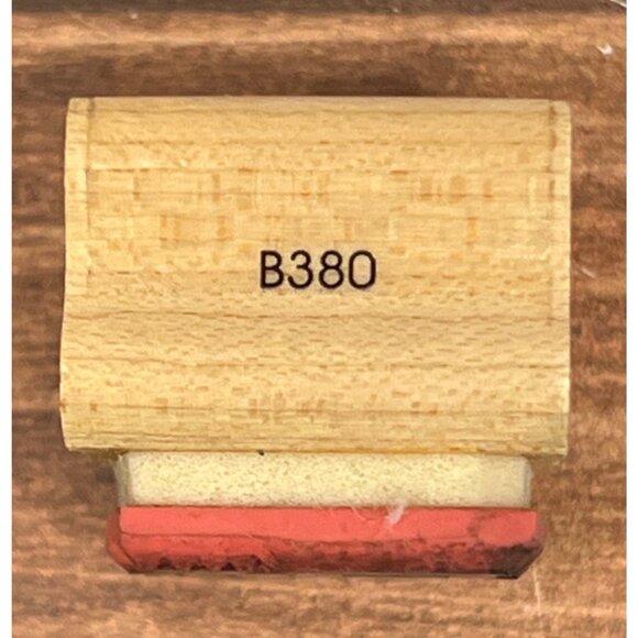 RARE JRL DESIGN DOTS B380 LOCOMOTIVE TRAIN MINI WOOD MOUNTED RUBBER STAMP - Picture 3 of 5